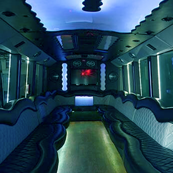 inside party bus milan